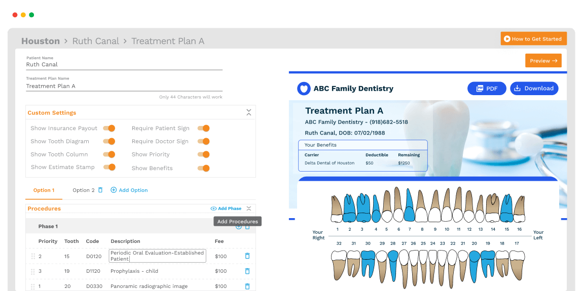 Dental Treatment Plan